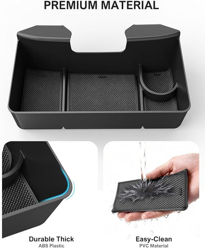 Center Console Hanging Organizer Box with Compartments Compatible with 2019-2026 Chevy Silverado/GMC Sierra 1500, 2020-2026 Silverado/Sierra 2500HD 3500HD Accessories (Split-Bench Folding Seat Only)
