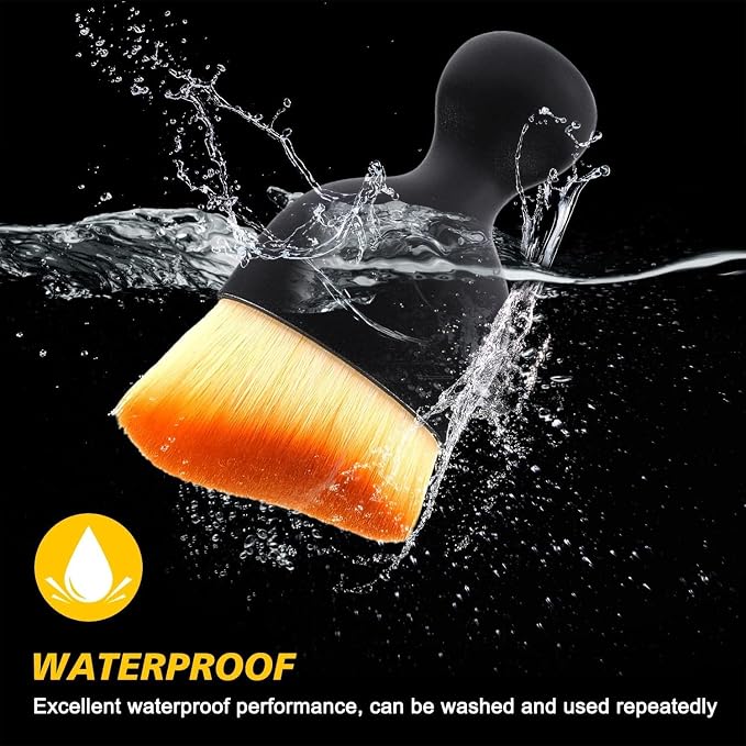 QUAAM 3PCS Car Interior Cleaning Tool, Car Cleaning Brush Interior Dust Collectors,Car Interior Cleaning Tool Brush, Dust Brush