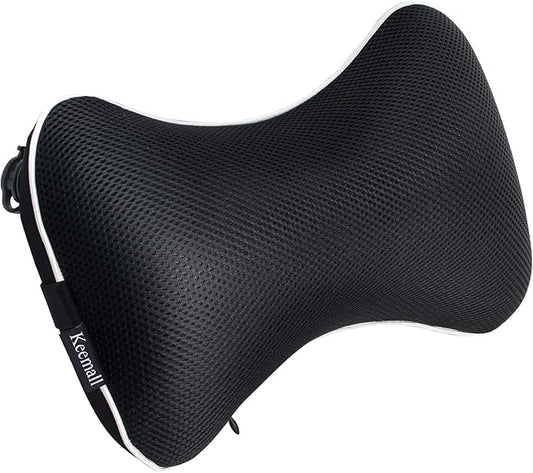 Keemall Inflatable Car Neck Pillow, Soft Headrest Inflatable Car Pillow for Driving Seat with Adjustable Strap, Comfortable Ergonomic Design Neck Support and Breathable Washable Cover