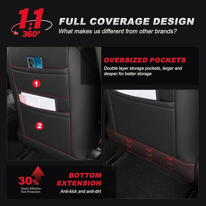 TTX LIGHTING Custom Fit Seat Covers for Hyundai Tucson 2019 2020 2021 Limited,SE,SEL,Value,Sport,Ultimate Faux Leather Full Set Compatible Airbag Car Seat Protector Black