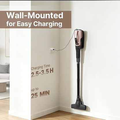 Shop-Vac S4 20V Handheld Vacuum Cordless with Brushless Motor, Rotating Floor Brush, Powerful 18000 Pa Suction Portable Vacuum for Car, Floor & Carpet, Wall-Mounted, LED, Lightweight, Champagne Gold