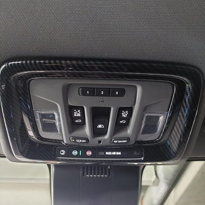 Carbon Fiber Center Console Dashboard Kit Trim for 2019-2026 Chevy Silverado/GMC Sierra 1500 2500 3500 (8-piece Set)