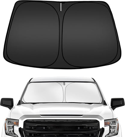ARISMOTOR Windshield Sun Shade for Chevy Silverado/GMC Sierra 1500 2500 3500 2019-2025 2026, Custom Fit Foldable Front Window Sunshade Sun Visor Protector, Block UV Rays Keep Your Car Cooler