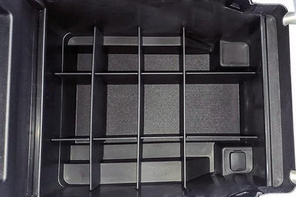 EDBETOS Center Console Organizer Insert Dividers Compatible with Ford F150 Accessories 2015 2016-2019 2020 F-150 Armrest Interlock Secondary Storage ABS Material, Full Console w/Bucket Seats ONLY