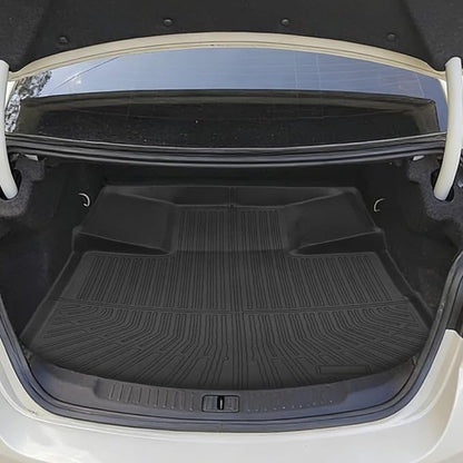 Floor Mats for Chevy Malibu 2013 2014 2015, Also for 2016 Chevrolet Malibu Limited, 8th gen Malibu Floor Mats for Malibu LS LT LTZ Eco, 1st & 2nd Row & Cargo Liner, TPE Anti-Slip Waterproof Duty