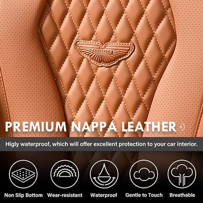 Coverado Seat Covers, Seat Covers 2 Seats, Brown Car Seat Cover Front Seats, Luxury Automotive Seat Covers, Front Car Seat Covers Leather Car Seat Protector