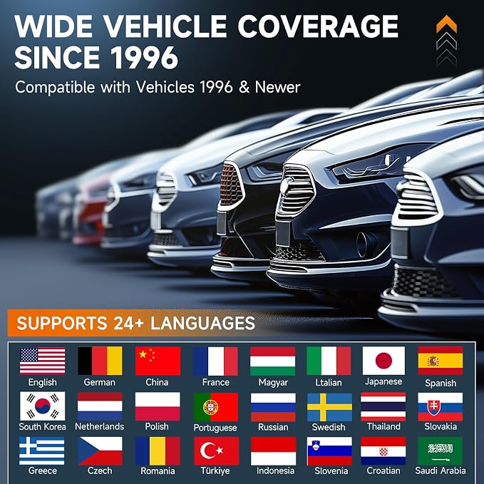 2026 FOXWELL NT716 Code Reader, 4-System OBD2 Scanner Diagnostic Tool for ABS, SRS, Transmission & Engine, 9 Reset, ABS Bleeding, AutoVIN, Live Data, Active Test, Lifetime Free Updates, Orange