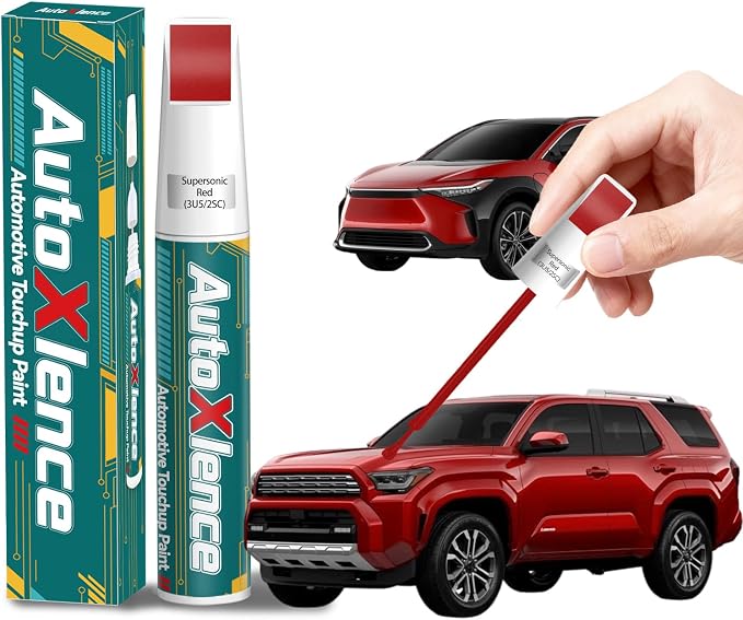 3U5/2SC Supersonic Red Touch Up Paint Compatible with Toyota Car Paint Pen Scratch Repair Automotive Scratch Remover Fix Exact Color Match