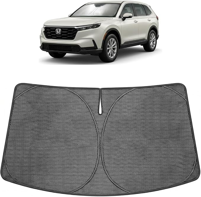 Proadsy Windshield Sun Shade Custom Fit Honda Prologue 2024-2026 Ice Crystal Black Front Window Sunshade UV and Heat Blocker Foldable Visor Keeps Car Cooler for Summer Parking and Daily Use