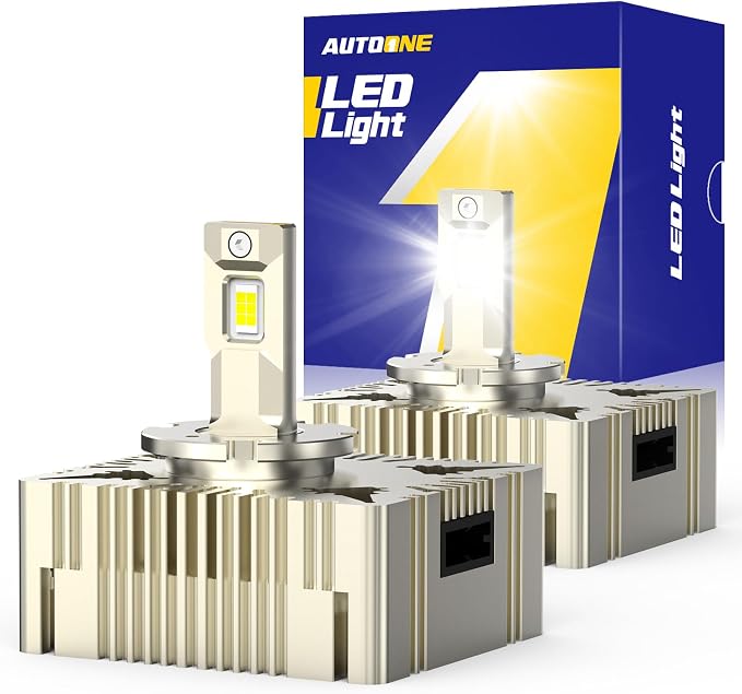 AUTOONE 2025 Upgraded D5S D5R Bulbs, 900% Brighter D5S Bulbs, 32000 Lumens 6000K Brightest D5S Fog Light, 50000 Hours Longer Lifespan
