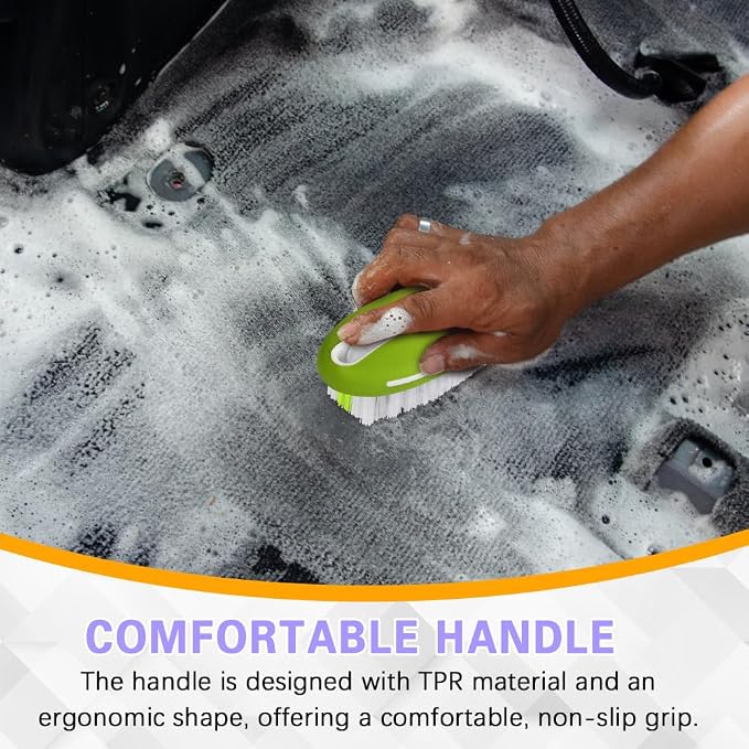 Carpet and Upholstery Cleaning Brush, Household Hard Bristle Brush, Car Plastic Gap Cleaning Brush, Universal Auto Detailing Brush for Car Interior Seat, Clothes and Sofa Cleaning