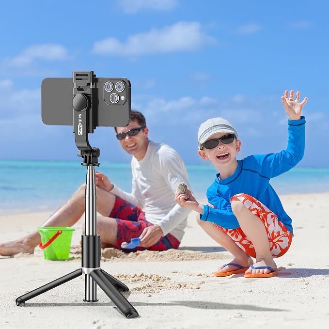 Selfie Stick Tripod, All in One Extendable & Portable iPhone Tripod Selfie Stick with Wireless Remote Compatible with iPhone 17 16 15 14 13 12 pro Xs Max, Galaxy Note10/S20/S10/OnePlus 9/9 PRO etc