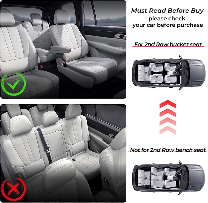 Auxko All Weather Floor Mats & Cargo Liner with Backrest Protector Fit for 2026 2025-2021 Jeep Grand Cherokee L 6 Seat (2nd Bucket Seat) Odorless Liners Accessories Black