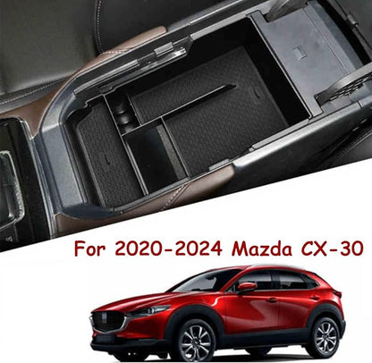 TTCR-II for Mazda CX-30 Center Console Organizer Tray 2020-2025 2026, Center Armrest Glove Storage Box Compatible with 2020-2025 Mazda CX-30 Console Organizer