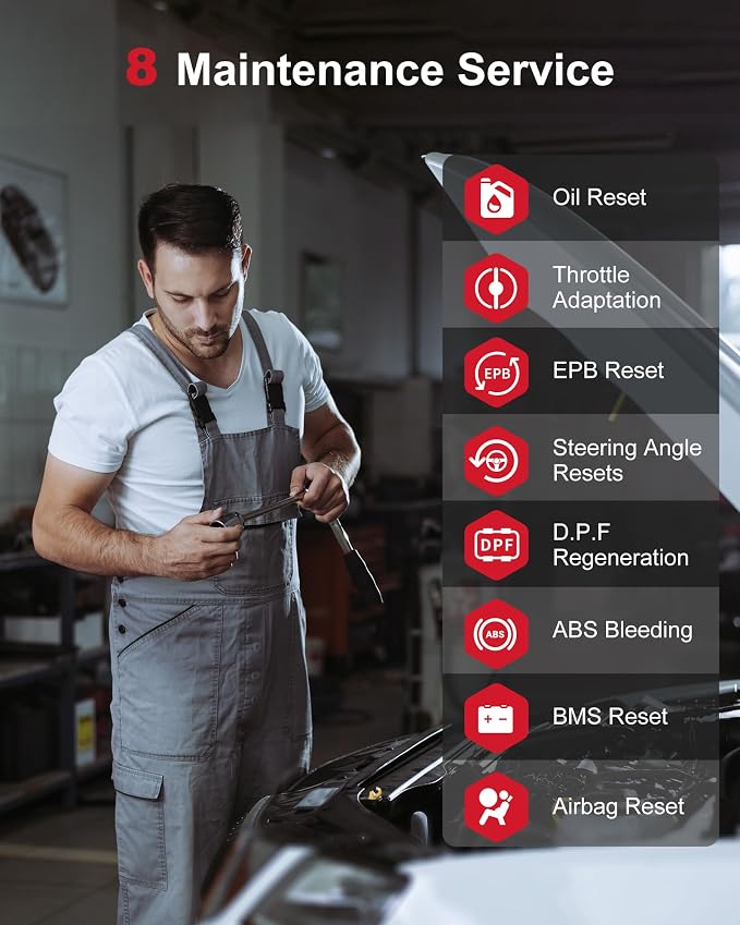 GOOLOO DEEPSCAN OBD2 Scanner Diagnostic Tool, Bluetooth Wireless All System Diagnostics for iOS & Android, Bi-Directional Control, 8+ Hot Reset, Code Reader, Live Data & Performance Test