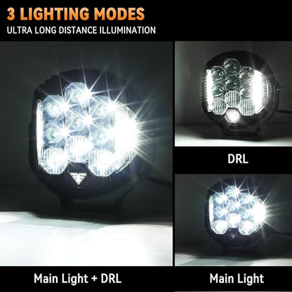 8 Inch 100W LED Driving Light Compatible with Wrangler Offroad Vehicle ATV UTV Golf cart Lighting Trucks Pickup f150 Work Light, Pack of 1