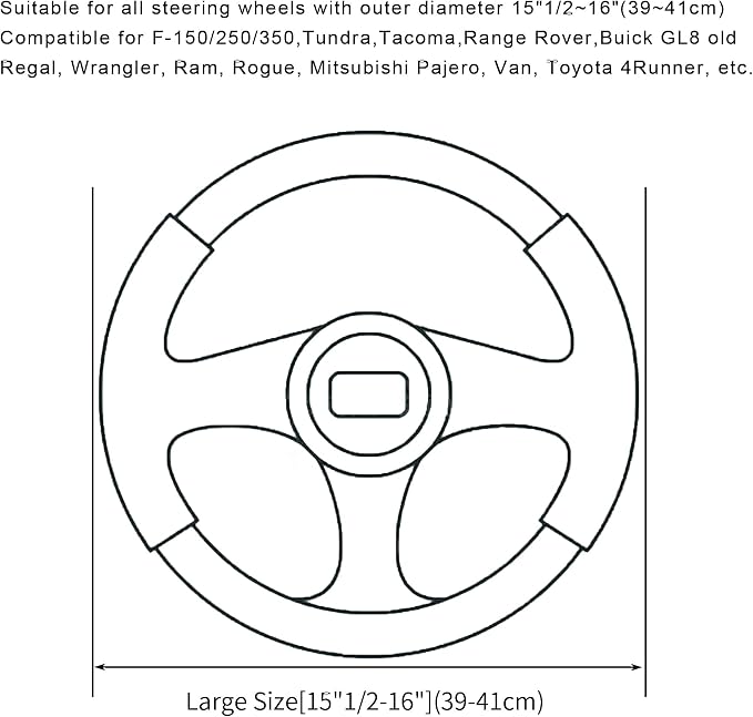 Soft Car Steering Wheel Cover for Sedan, SUV, Warm Luxury Velvet, Odorless, Universal, Anti Slip, Summer Winter, Gray, Large Size[15" 1/2-16"](39-41cm)