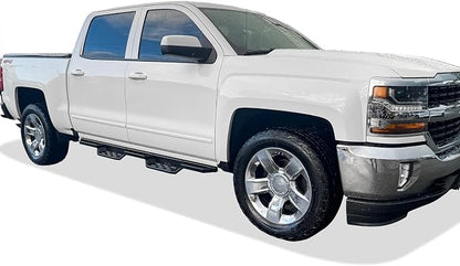 APS Stainless Steel Pocket Steps Running Boards Side Bars Compatible with Chevy Silverado GMC Sierra 2007-2018 Crew Cab & 2500 HD 3500 HD 2019 (Exclude 07 Classic)