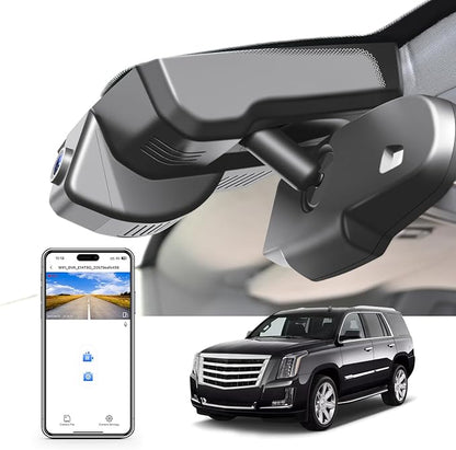mangoal STARVIS 2 Front 4K HDR Dash Cam IMX678, Custom Fit for Cadillac Escalade/Escalade ESV 2015-2020(Model B), 5GHz WiFi, GPS, 64GB Card