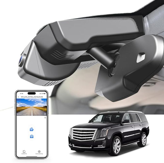 mangoal STARVIS 2 Front 4K HDR Dash Cam IMX678, Custom Fit for Cadillac Escalade/Escalade ESV 2015-2020(Model B), 5GHz WiFi, GPS, 64GB Card