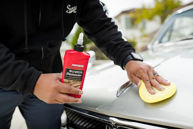 Mothers California Gold Scratch Remover, 8 oz. – Safely & Effectively Eliminates Light Scratches, Scuffs & Transfers from Paint & Clearcoat, Restores Shine Around Handles and High-Touch Areas (08408)