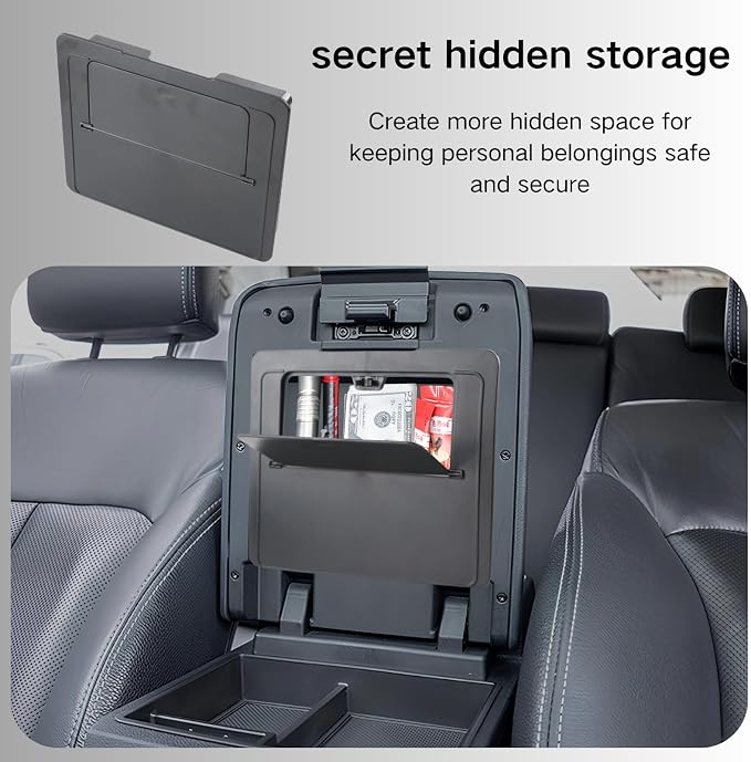 3PCS Center Console Organizer Compatible with Toyota Tacoma 2026 2025 2024 Accessories Middle Console Organizer Interior Armrest Insert Tray Hidden Storage Box Secret Compartment