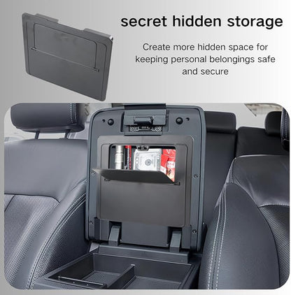 3PCS Center Console Organizer Compatible with Toyota Tacoma 2026 2025 2024 Accessories Middle Console Organizer Interior Armrest Insert Tray Hidden Storage Box Secret Compartment