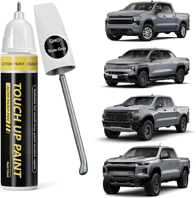 (Slate Gray (GNO) Car Touch Up Paint for GMC, Car Paint Scratch Repair Kit, Quick & Easy Solution, 2 in 1 Scratch Remover Pen with Color-Matched