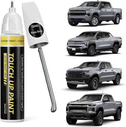 (Slate Gray (GNO) Car Touch Up Paint for GMC, Car Paint Scratch Repair Kit, Quick & Easy Solution, 2 in 1 Scratch Remover Pen with Color-Matched