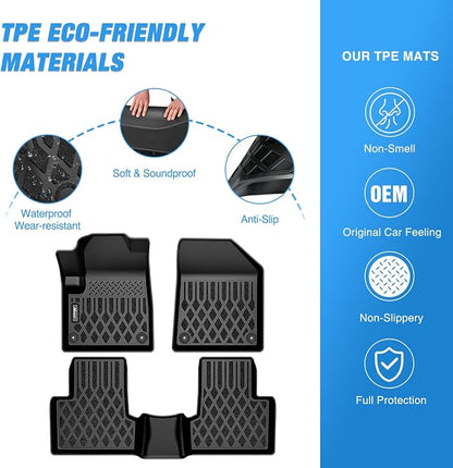 Nilight TPE Floor Mats for Jeep Cherokee 2015 2016 2017 2018 2019 2020 2021 2022 2023 All Weather Custom Fit Heavy Duty Floor Liners