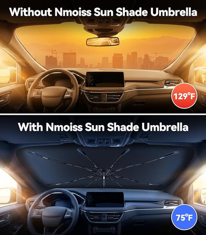 Nmoiss [Vinyl Coating Heat Shield] Windshield Sun Shade Umbrella Fit for Ford Escape 2013-2026 Accessories, Protect Car from Sun Rays & Heat Damage Keep Cool and Protect Interior