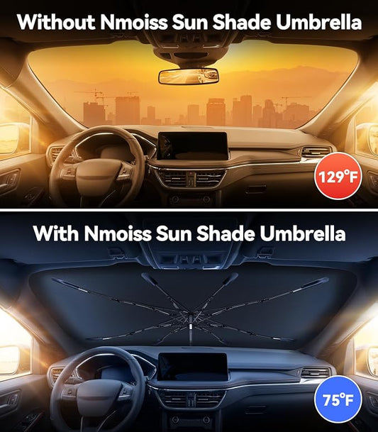 Nmoiss [Vinyl Coating Heat Shield] Windshield Sun Shade Umbrella Fit for Ford Escape 2013-2026 Accessories, Protect Car from Sun Rays & Heat Damage Keep Cool and Protect Interior