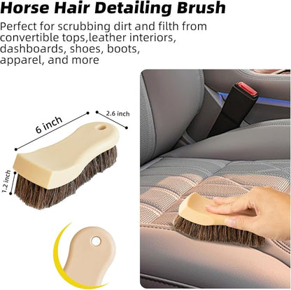 Professional Car Interior Detailing Kit - Scratch-Free Brushes, Vent Cleaner & Gel for Deep Clean | 10-Piece Set to Clean Leather Dashboard AC Vents (SUV Truck Car)