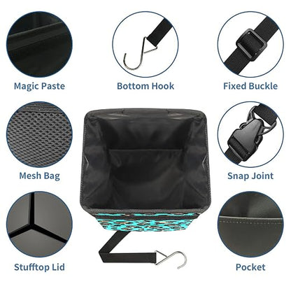 Car Trash Can – Multi-Purpose, Lightweight and Portable with Durable Water-Resistant Coating, No Installation Required, Practical and Ample Capacity, Variety of Colors.Tiger Pattern