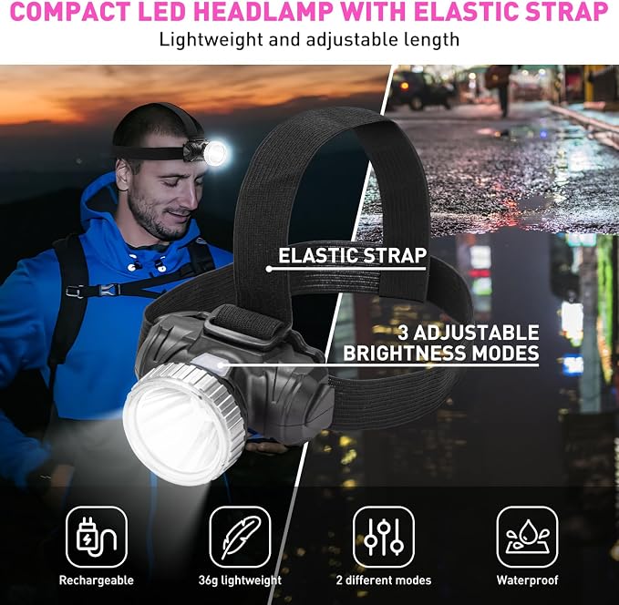 20Pcs Roadside Emergency Car Kit with Jumper Cables, Car Safety Kits, Car Safety Roadside Assistance Kit Headlamp,Tow Strap, Tool Kit, Road Trip Assistance for Men, Women, New Driver Gifts