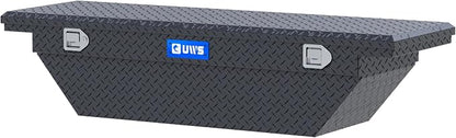 UWS EC10313 63-Inch Matte Black Heavy-Wall Aluminum Angled Truck Tool Box with Low Profile, RigidCore Lid