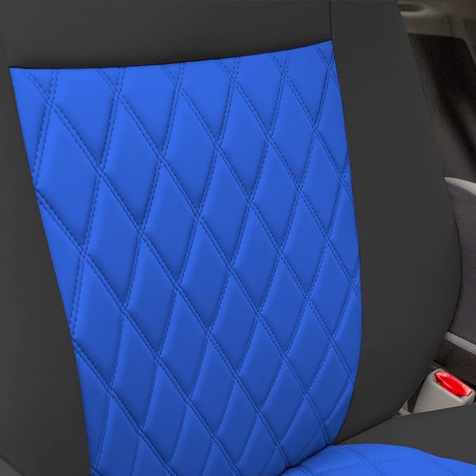 FH Group Custom Fit Car Seat Covers Specifically Made for 2011-2020 Toyota Sienna 7 Seater with Ultraflex Neoprene Water Resistant Automotive Seat Covers - 2nd Row Blue