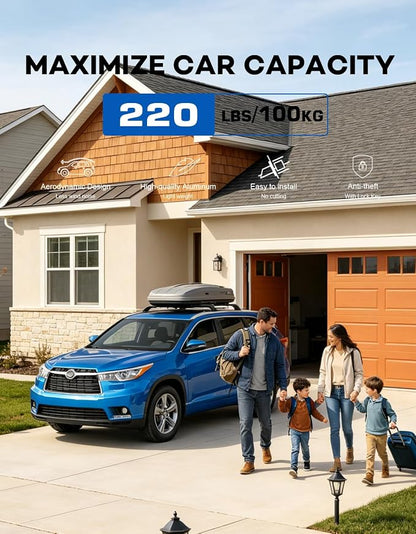 Wonderdriver Lockable Roof Rack Cross Bars 220lb Compatible with 2014-2019 Toyota Highlander XLE Limited & SE & LE Plus & LE with Anti-Theft Metal Heavy Duty Crossbars Black Rooftop Luggage Carrier