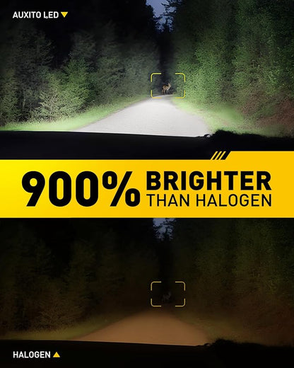 AUXITO 9005/HB3 H11/H9/H8 Fog Light, 62000LM 900% Brighter H8 H9 HB3 Bulbs Combo 5 Mins Install, Plug-N-Play, IP68 Waterproof, Pack of 4