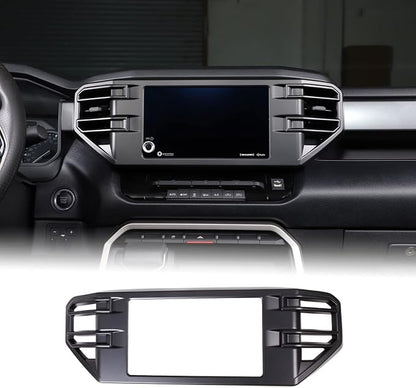 Aunginsy Center Console Air Outlet Trim Cover Compatible with Toyota Tundra/Sequoia 2022-2026, Air Conditioning A/C Vent Panel Large Frame Protective Cover Decorator ABS Accessories, For 8-inch Screen