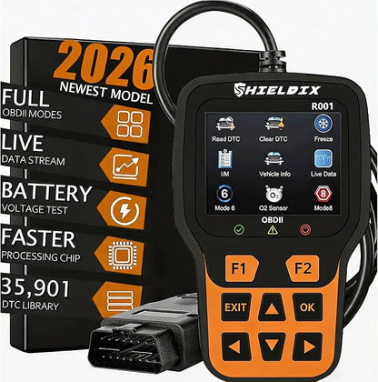 R001 OBD2 Scanner Diagnostic Tool, Check Engine Light Code Reader, Battery Voltage Tester, I/M Readiness, Reset, Live Data, Car Diagnostic Scan Tools for All OBDII Car Since 1996