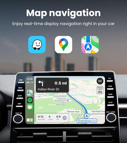 Wireless CarPlay Adapter for iPhone,Convert Wired to Wireless CarPlay Dongle for OEM Wired CarPlay Cars,Apple CarPlay Wireless Adapter Fit for Cars from 2015,Plug & Play Black