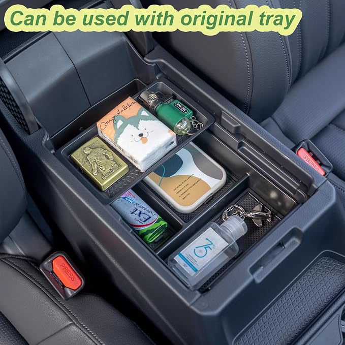 PIMCAR 3-Piece Organizers for Honda CRV 2023-2025 2026 Center Console Organizer Set | Custom Fit Armrest Tray, Hidden Storage Box & Armrest Dividers | Durable ABS Material Car Accessories