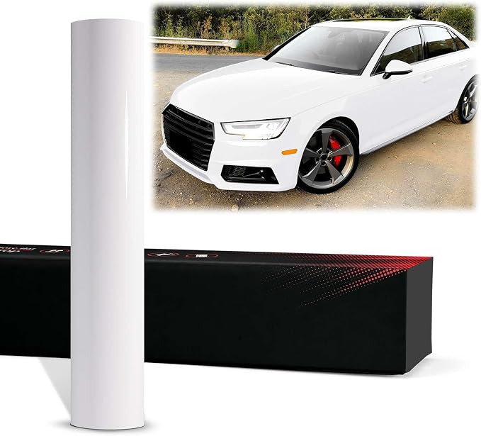 2pcs 4"x8" (10cmx20cm) Sample PPF Paint Protection Film Gloss Piano White Self Healing Auto Bra Vinyl Wrap Invisible Scratches Shield Sheet DIY