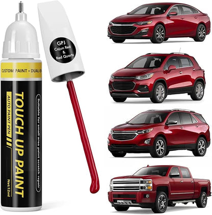 (Cajun Red/Red Quartz (GPJ) Car Touch Up Paint for GMC, Car Paint Scratch Repair Kit, Quick & Easy Solution, 2 in 1 Scratch Remover Pen with Color-Matched