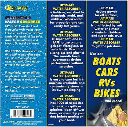 STAR BRITE SuperSorb Smooth Synthetic PVA Wipes (040046P)