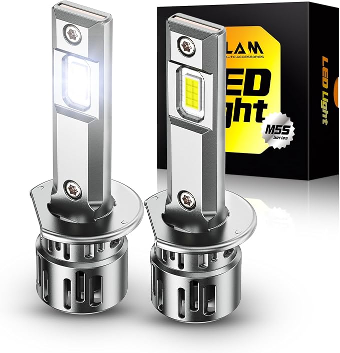 OXILAM H1 H1LL Bulb, 40000LM 60W Ultra-Bright H1ll Fog Light, 5 Min Quick Install, 20 Years Lifespan, No Flicker, 99% Compatibility