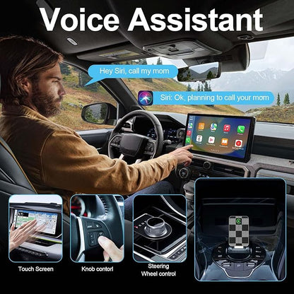 Carplay Wireless Adapter for Lincoln Nautilus 2018 2019 2020 2021 2022 2023 2024 2025, Wireless CarPlay Adapter Upgrade 2 in 1 Box Convert Car, Fast Stable Connection,Black-A