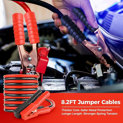 20PCS Sailnovo Car Emergency Kit with Jumper Cables, Roadside Safety Emergency Car Kit for Vehicle Truck Motorcycle - Gifts for Men Women Teenagers, Easy Storage(Black)