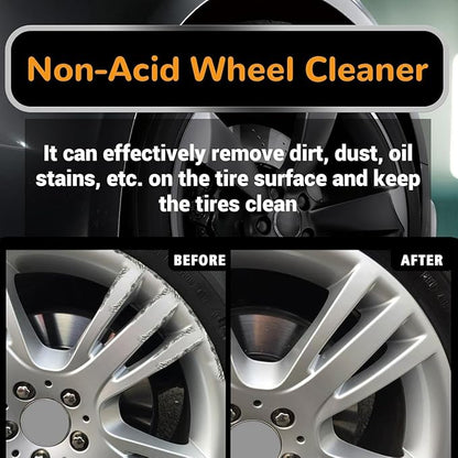 Wheel Cleaner Spray, Wheel and Tire Cleaner, Versatile and Powerful Rust Converter, Turn Filthy Wheels into Instant Shine and Lasting Protection (1, 3Pcs)